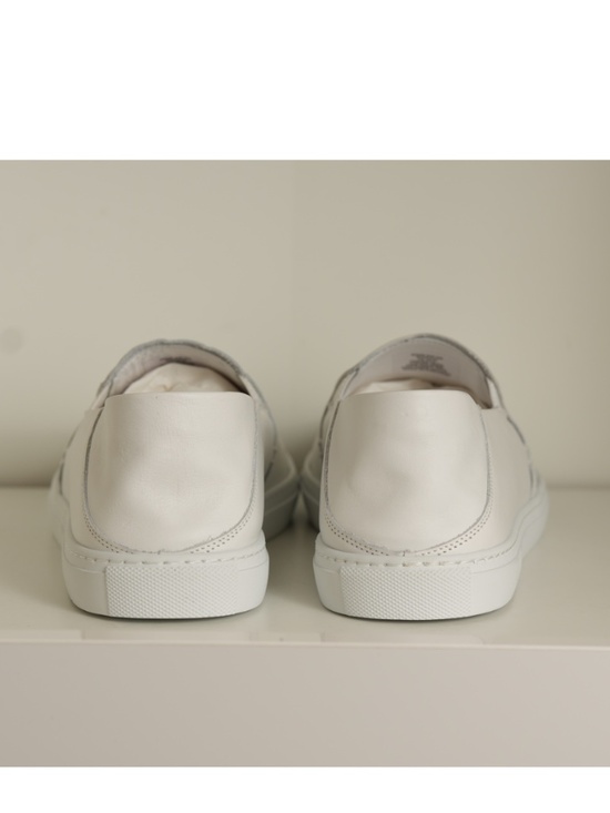 GREATS Reign Slip On Blanco White Leather Sneakers Shoes Men 10.5